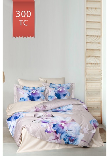 Varol Royal Saten Tek Kişilik 300tc Nevresim Takımı - Martina Çok Renkli