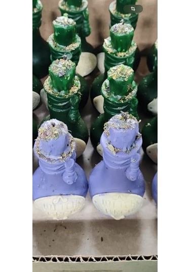 Svecnaa Magia Mavi Şişe Mum Renkli 302428081 Yeşil