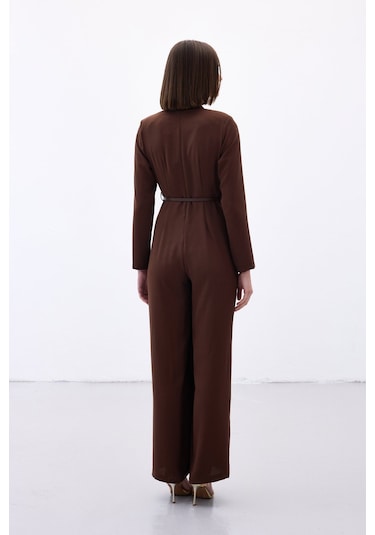Sateen Kemerli Salaş Tulum - Kahve-136565 Kahve