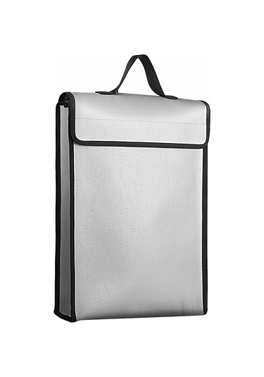 Yanmaz Belge Çanta Su Geçirmez Sıvı Silikon Malzeme Os2719 Gümüş