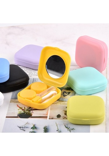 Besthome1 Mor Renkli Gözlük Kutusu, Taşınabilir Mat, İçinde Ayna Ve Bakım Seti