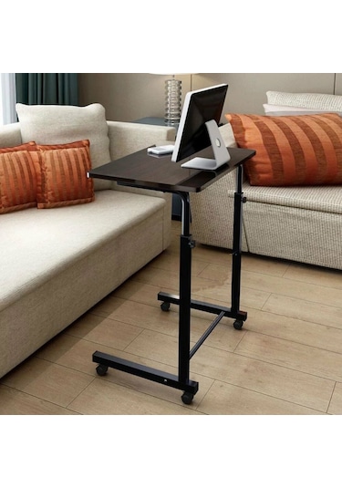 Depolife Tekerlekli Notebook Laptop Bilgisayar Çalışma Masası Eğimli