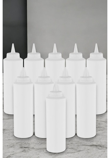 500 Ml. Fişek Sosluk Ketçap Mayonez 10 Adet Şeffaf