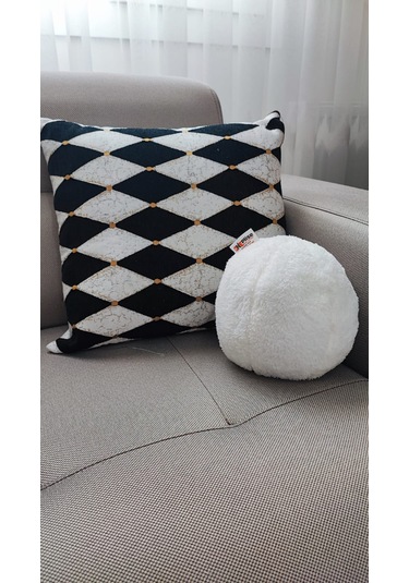 Oneplise 3'lü Top Kırlent 2 Büyük Ekru 1 Küçük Ekru (42/25 CM)