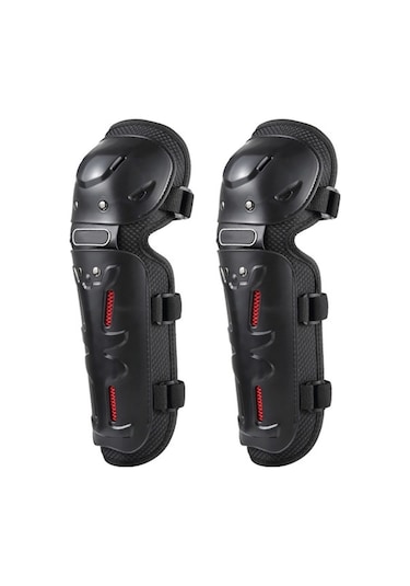 Koruyucu Motosiklet Dirseklikleri Ve Dizlikleri Set Siyah 4 Parça Siyah