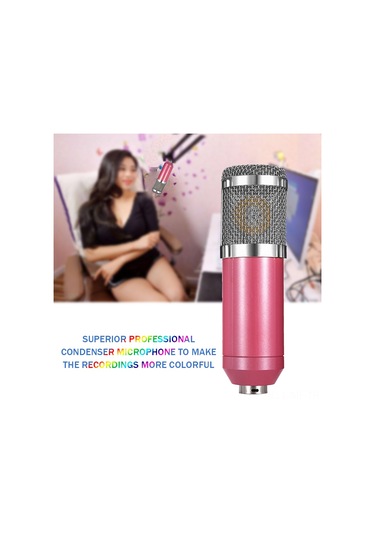 Mufunye Profesyonel Kondenser Mikrofon - Ses Kaydı Ve Ktv İçin Yüksek Hassasiyetli, Düşük Gürültü, Beyaz