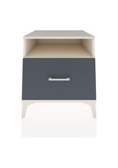 Kronos Komodin Tek Raflı Tek Çekmeceli 60x59x64 Aytaşı-antrasit Aytaşı