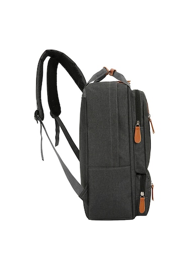 Aubyhe Siyah Dışarıda Seyahat Çantası Seti: 11.0" Laptop Taşıyabilir 3'lü Nylon Sırt Çantası + Orta Çanta + Küçük Cüzdan Siyah