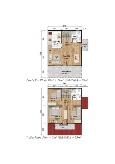 Ballife Prefabrik 124 M2 Standart Dubleks Prefabrik Konut