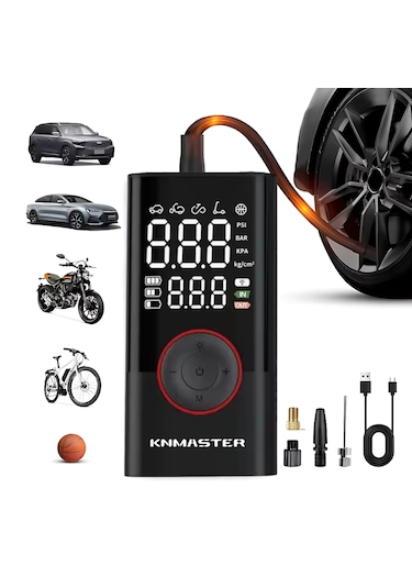 Knmaster Lp200: 150 Psı Dijital Göstergeli Şarjlı Hava Pompası