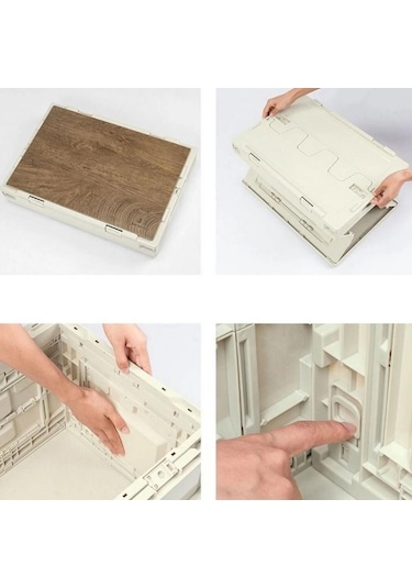 Katlanabilir Kamp Saklama Kutusu - 60 Lt - Madfox - Haki - 547304