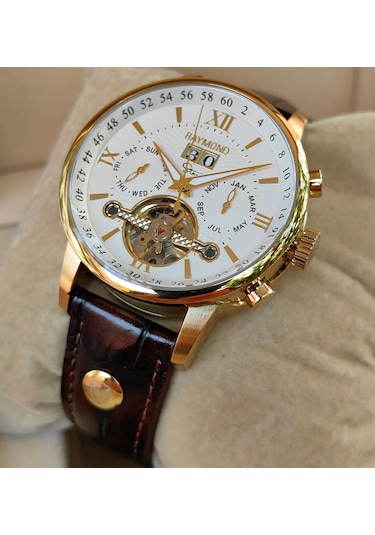 Raymond Star Pilsiz Otomatik Erkek Kol Saati Altın