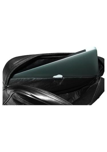 Bay Pablo C165 Siyah Hakiki Deri Laptop Evrak Çantası Siyah