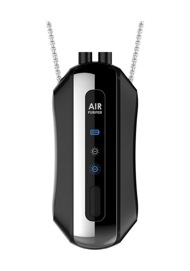 Sones Taşınabilir Negatif İyon Hava Temizleyici Ev Askılı Boyun Temizleyici, Stil: Zincir Stili Siyah