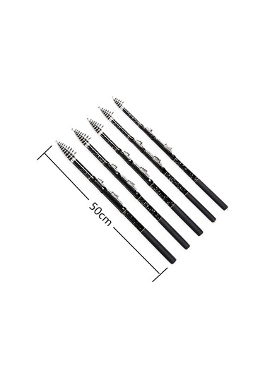 Zhanlangwang Karbon Atma Çubuğu Mini Kısa Kaya Olta Kamışı, Uzunluk: 3.6m Siyah Siyah