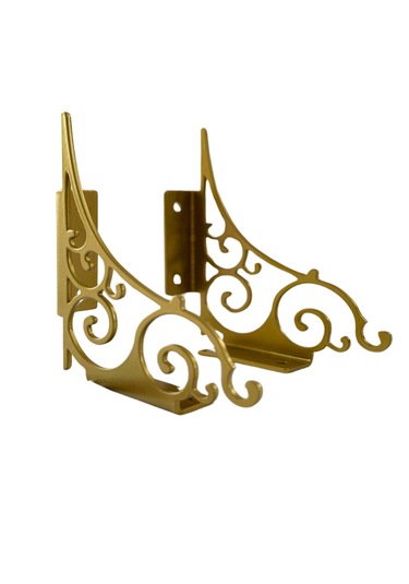 2 Adet Altın Sarısı Dekoratif Raf Ayağı 30cmx30cm