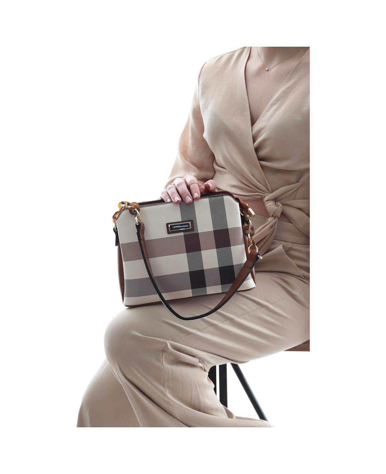 Silver Polo Kadın Omuz Çanta 937 Krem - Taba