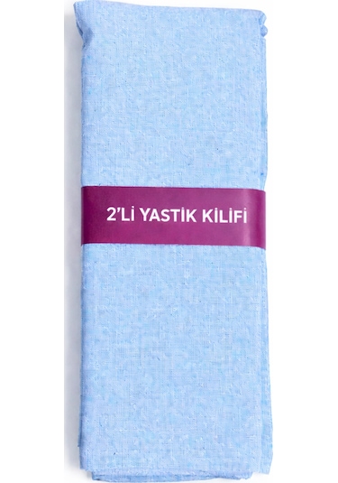 4'lü Pamuklu 50x70 Yastık Kılıfı Mavi