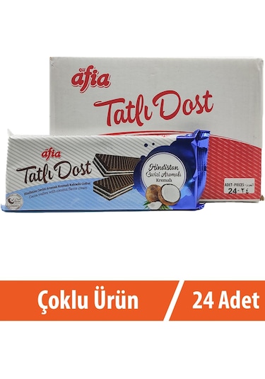 Afia Tatlı Dost Hindistan Cevizli Gofret 24 x 140 G