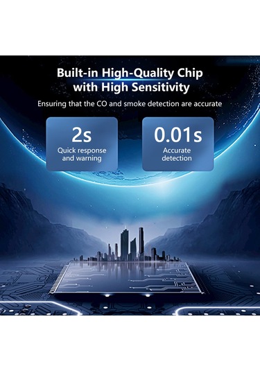 Xindoker Akıllı Karbon Monoksit Ve Duman Alarmı, İnsan Sesli Uyarı, Lcd Ekranlı, 3xaa Pil Pil Yok , Kolay Kurulum, Ev Güvenliği Algılayıcı