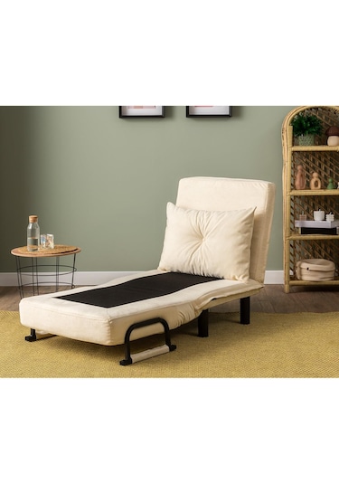 Pafu Sento Tekli Katlanır Yataklı Koltuk - Soho Krem Krem