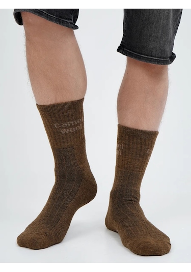 Maksilino Düğme Ve Kuzu Yünü Çorapları . 18442938 Kahverengi