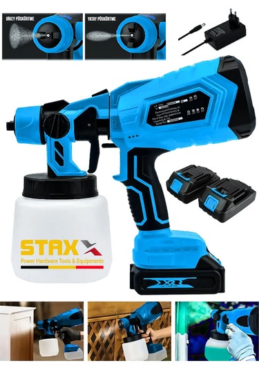 Staxx ABT990 99 Wh Çift Akülü Sprey Dezenfektan Boya Tabancası