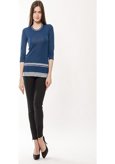 Yeni Tory Burch Bayan Kazak (298033589) Mavi