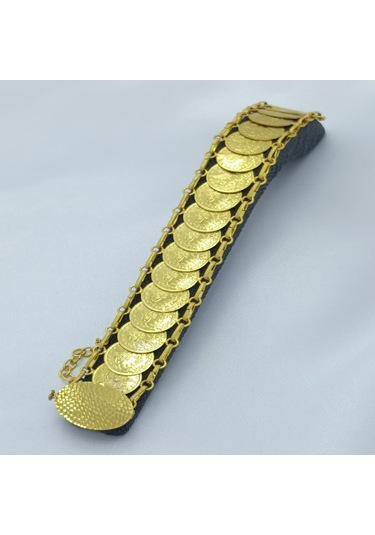 Yeni Sezon Vip Özel Seri Paslanmaz Çelik 17 Adet Osmanlı Tuğralı Altın Kaplama Kadın Bileklik Gold