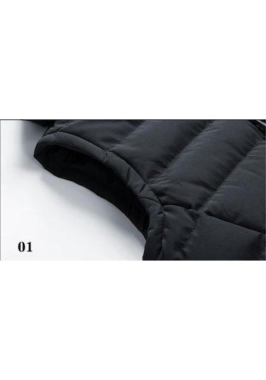 Sımıcg Erkek Kuş Tüyü Pamuklu Artı Polar Yelek Siyah