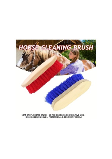 Elmpaly Kırmızı İki Uçlu At Fırçası: Esnek, Kolay Temizlenir, Rahat Tımar Ve Banyo Fırçası