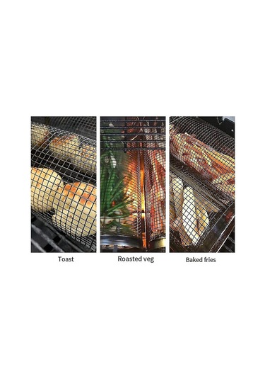 2 Adet Tekerlekli Izgara Sepeti - Şimdiye Kadarki En İyi Izgara Sepeti, Yuvarlak Paslanmaz Çelik Izgara Ağı Fq