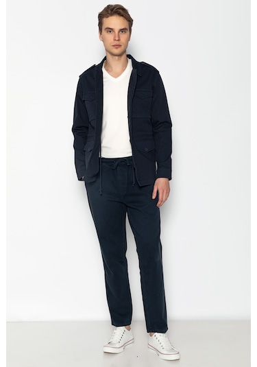 Cekmon Erkek Parça Boya %100 Pamuk Kumaşdan Spor Safari Ceket Lacivert