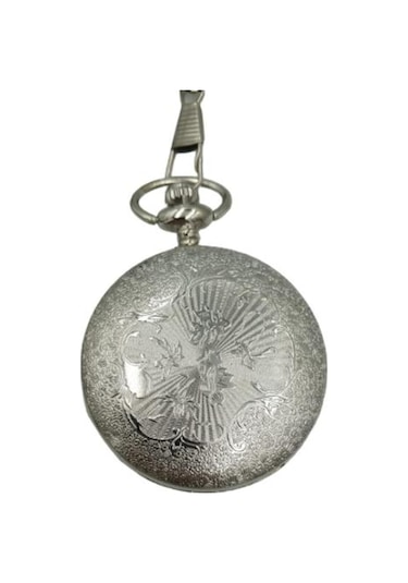 Profisher R0003TCDDS TCDD Tren Kabartmalı 46 MM Klasik Kuvars Köstekli Cep Saati