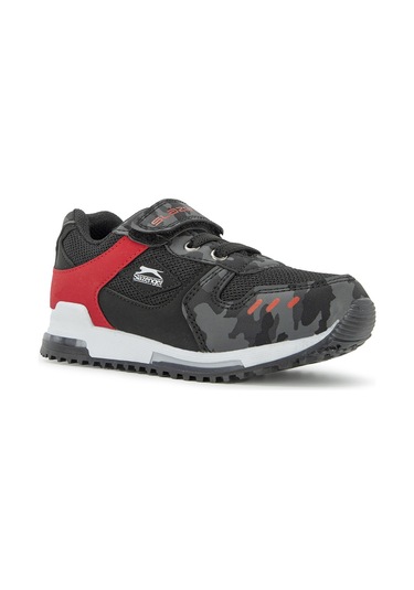 Slazenger EDMOND KTN Çocuk Cırt Cırtlı Siyah Kamuflaj Sneaker