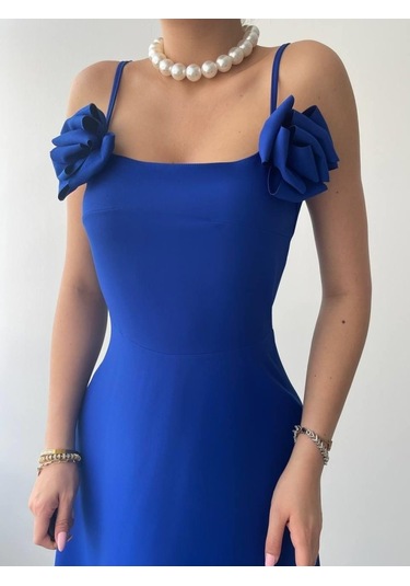 Matilda Gül İp Askılı Elbise Çok Renkli