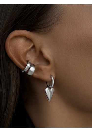 Sılverme Minimalist Halka Küpe 925 Ayar Gümüş 229217992 Diğer