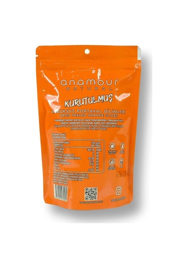 Anamour Natural Kabuksuz Portakal Kurusu 25 G