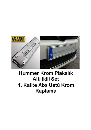 Hummer Krom Plakalık Nikel Plaka Altı Ön-Arka 490472885