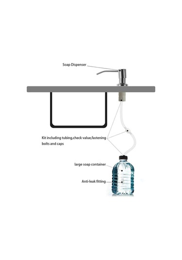 Siyah-mutfak Lavabo Uzatma Tüpü Kiti İçin Sabunluk Yedek Metal Lavaboya Monte Güverte Tezgahı Altında