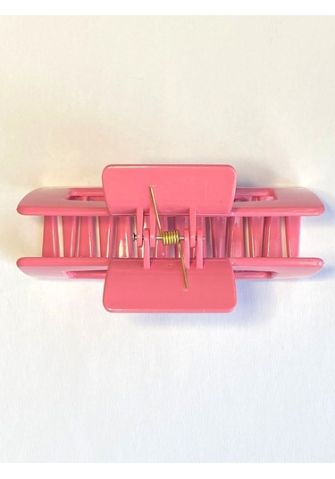 Pembe Renk Televizyon Model Mandal Saç Tokası 11 Cm - Şık Ve Dayanıklı Pembe