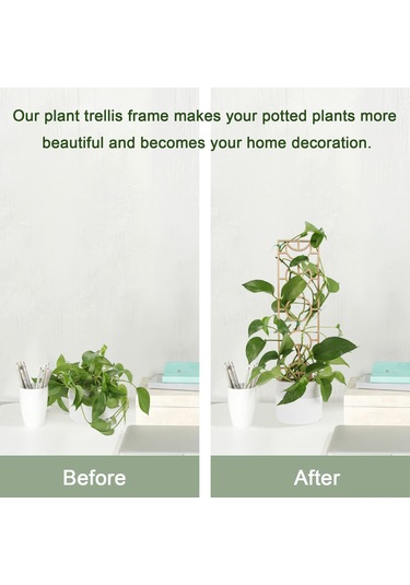 Ximistore9 Ahşap Bahçe Sarmaşık Desteği, 3 Parça İç-dış Mekan Bitki Dekorasyonu 300x132mm