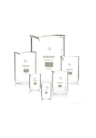 Cam Beher %100 Borosilikat 3.3 Borosil Yüksek Kaliteli 1000 ML