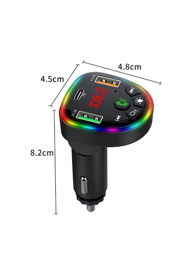 Sones P25 Telefon Çift Usb Çakmak Şarj Cihazı Bluetooth Eller Serbest Araç Oynatıcı