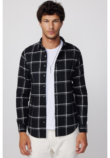 Tudors Slim Fit Dar Kesim Cepli Kareli Oduncu Erkek Gömlek-28532-multi Çok Renkli