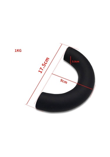 Suntek 2 Adet Yarım Daire Dambıl Kaymaz Taşınabilir Siyah-1kg