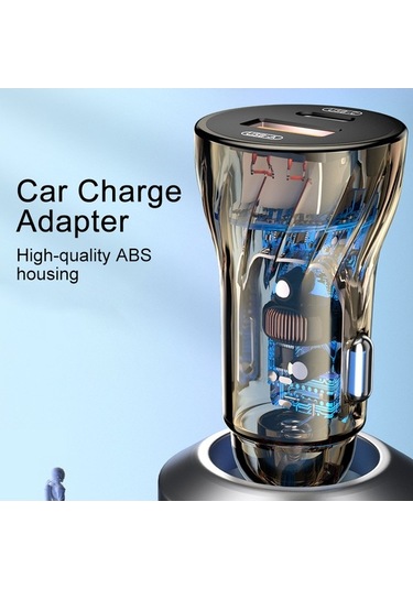 Dancemonkey Buweı 2.0 Çift Portlu Hızlı Şarj Cihazı - 30w Qc4.0+pd, Araba İçin Usb/type-c Şarj Aleti