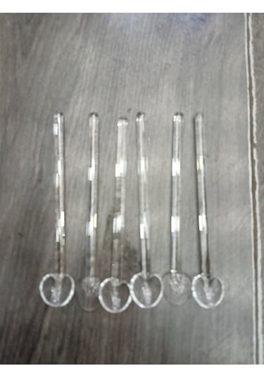 Drhn El Yapımı Cam Çay Kaşığı Sade 12 Adet