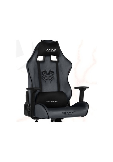 Rio Balerion Koyu Plaza Grisi Kadife Terletmez Kumaş Gaming Oyuncu Koltuğu-1 Gri