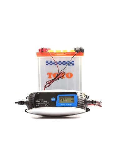 Pazly Sringsun 6v-12v Akıllı Araba Akü Şarj Cihazı 0.8-4a, Motosiklet, Karavan İçin